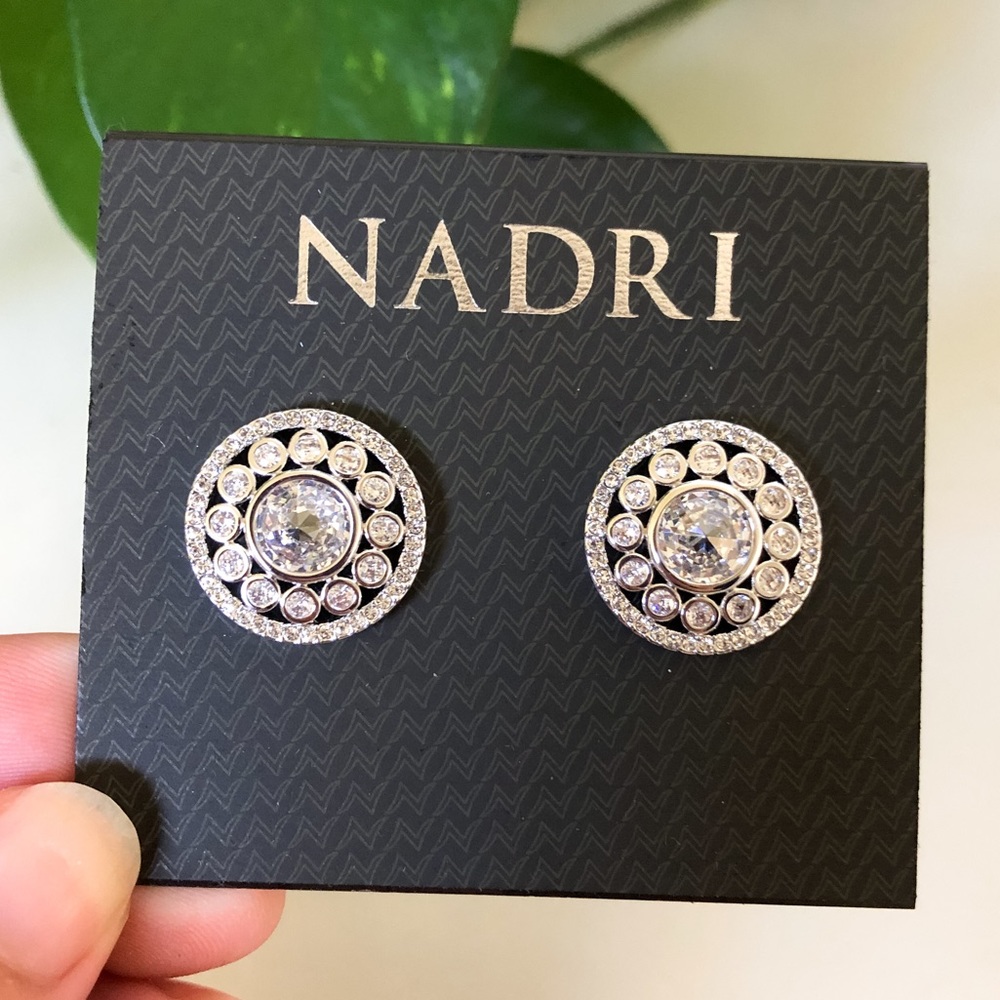NWT Nadri Crystal Earrings - Picture 2 of 9